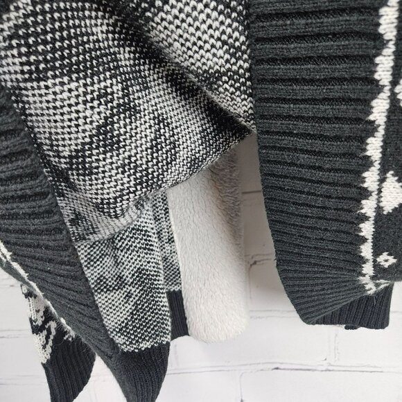 Harry Potter Hooded Sherpa Trim Knit Open Cardigan Sweater Womens L Duster Long - Picture 14 of 15